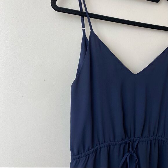 Aritiza-Babaton “Casimir” Navy Wrap Back Tie Mini Dress - Picture 6 of 11